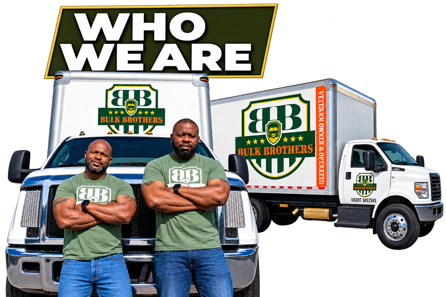 Sean Rideout and Donte Snipes — founders of Bulk Brothers veteran owned moving company Baltimore Maryland.
